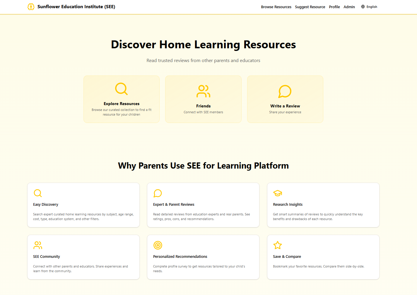 SEE for Learning Platform – The Sunflower Education InstitutE